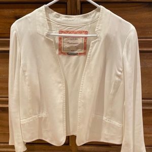 Anthropologie White Jacket Women's Size 10